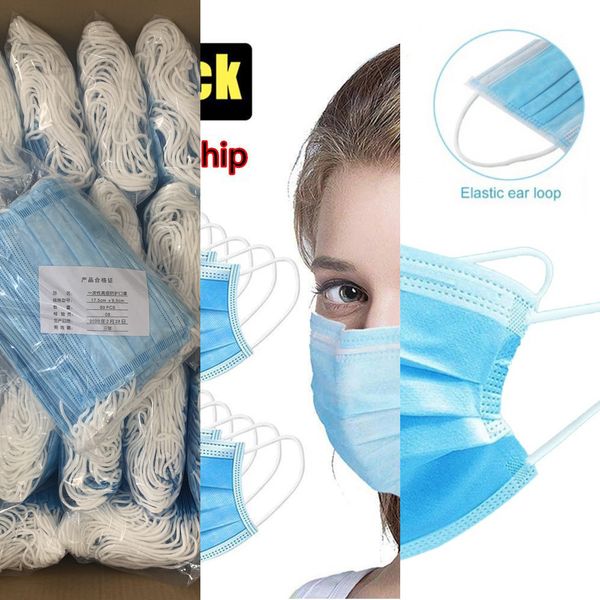 

masks dhl 3-layer shipping disposable anti face dust breathable protective face mask men and women mask cnk933