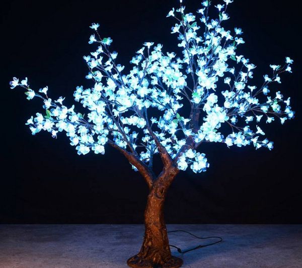 Cor de RGB ao ar livre LED Flor de cerejeira de cerejeira Lâmpada de árvore de Natal 1.5m 432 Bulds Xmas Tree Light para Jardim Paisagem Festival Decor