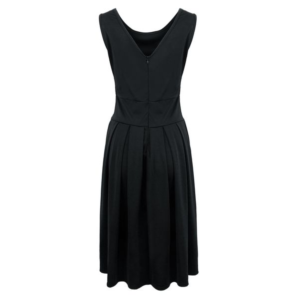 

womens mid-length slim slimming high waist pleated skirt women vasu, Black;gray