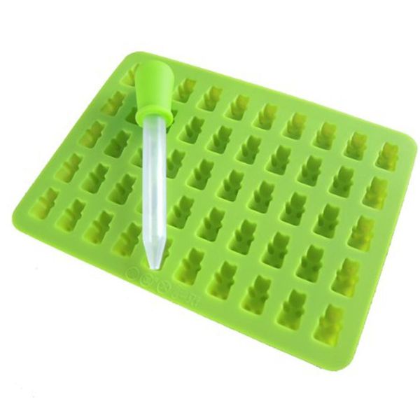 

50 sile gummy bear mold with droppers halloween candy gelati bbyzkd packing2010