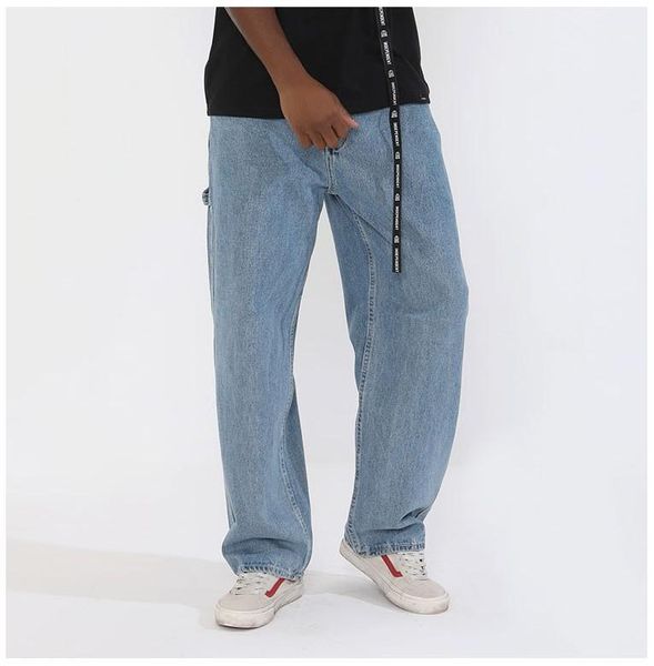 

men's jeans 2021 arrival street wear hip hop denim vintage washed baggy for men1, Blue