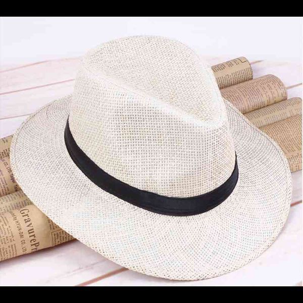 

panama hat summer sun hats for women man beach straw hat for men uv protection cap chapeau femme, Blue;gray