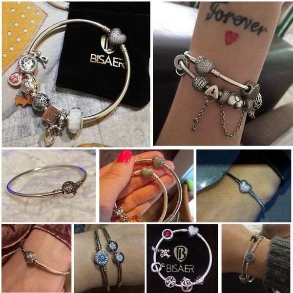 

купить 3 сэкономьте 8% pulseira 925 стерлинговое серебро браслет femme снежинка сердце blue eye femme snake цепи браслеты женщины ювелирные