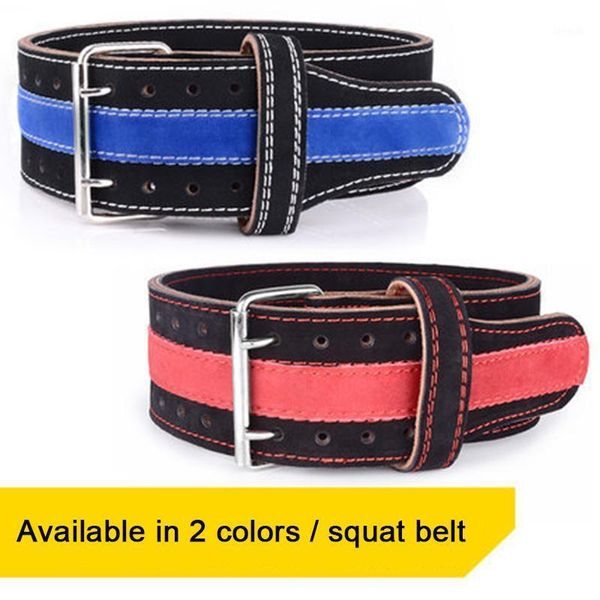 

waist support double breasted powerlifting belt weightlifting training fitness bodybuilding first layer cowhidemen's hard pull squat1, Black;gray