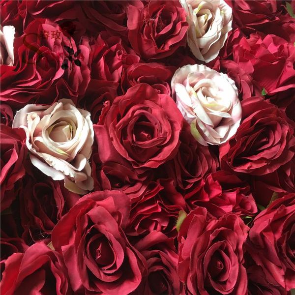 

decorative flowers & wreaths spr mix color dark redwith pink flower wall for wedding backdrop decoration
