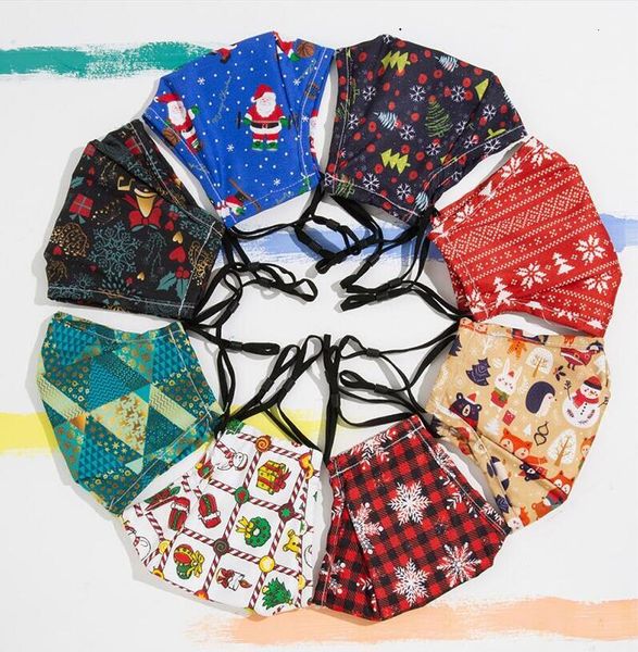 

for christmas mask reusable washable cotton kids masks and adults mouth cover xmas cartoon face mask party mas