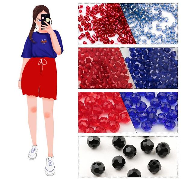 

a set crystal beads set fashion color jewelry making kit acrylic letter beads handmade craft supplies jewelry findings wmtunv