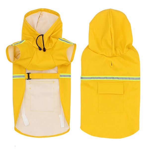 

large raincoat waterproof snowproof pets jacket jumpsuit s-5xl dog hooded pu rain clothes 1 n1c4v