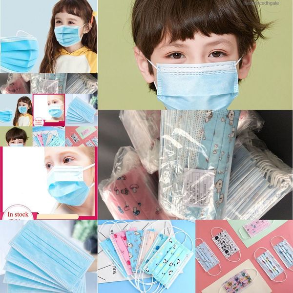 

masks designer kids face luxury child 3-ply mask non-woven protective dustproof respi 1k6w