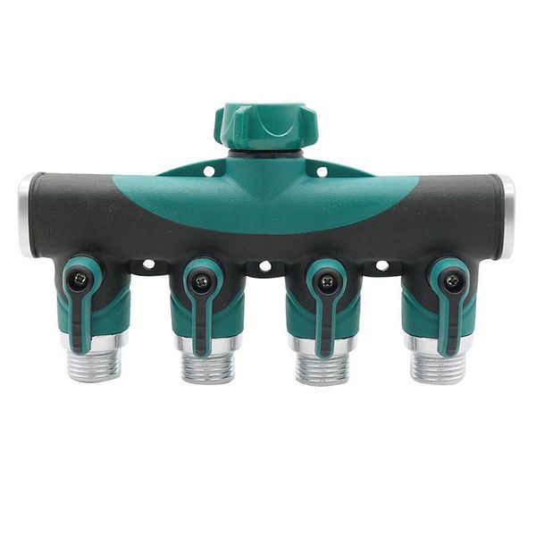 

watering equipments 3/4" agriculture irrigation splitters metal one-to-four valve distributor garden water connectors usa standard thre