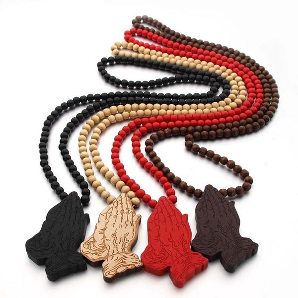 

wood 2020 the praying hands pendants & necklaces brother gift crystal alloy hip hop men chain jewelry long necklaces women party, Silver