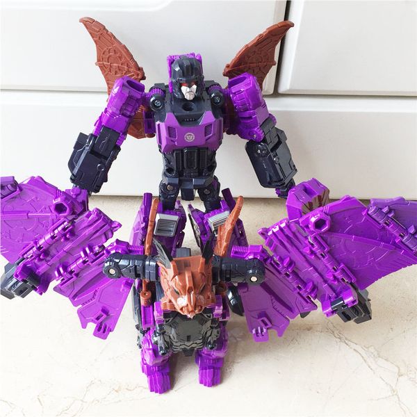 WEI JIANG New Anime Transformation 5 Robots Car Toy boy pvc Action Figures Classic bat dinossauro model ABS Plastic Kids Toys 201202