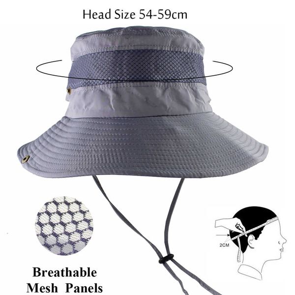 

upf 50+ bucket hat summer men women fishing boonie hats uv protection long large wide brim bob hiking sun hat outdoor cap bob, Black;white