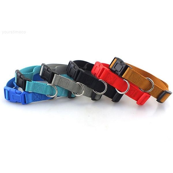

polyester plain coloured high collar, nylon quality pet necklace, small and medium-sized dog products dhl free