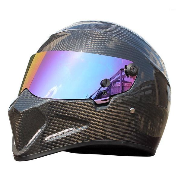 

motorcycle helmets brand carbon fiber full face helmet carting locomotive personality motocross car road racing capacete1