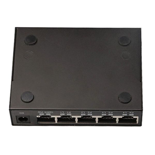 Freeshipping Metal Case 10 / 100Mbps Ethernet Poe Switch 4 Port RJ45 HUB 802.11AF / AT Supply Power 48V para câmeras IP HD