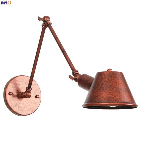 

wall lamp iwhd rustic loft retro light up down bedroom bathroom mirror swing long arm vintage edison wandlamp lampara pared