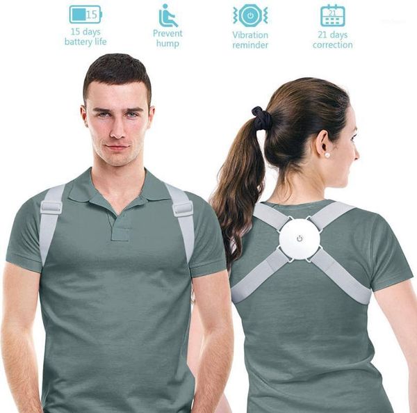 

back support posture corrector for wemen/men/kids, brace with intelligent sensor vibration reminder,improves1, Black;blue
