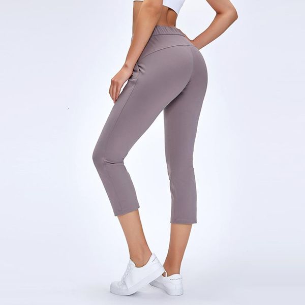 

leggings sport women fitness tight elastic quick drying yoga pants reflective seven point yoga pants pockets gym leggings, White;red