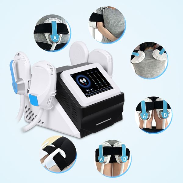 Bruciare i grassi ridurre la stimolazione elettromagnetica hiemt Body Slimming Machine con 4 maniglie Stimolatore muscolare Hiemt per la perdita di peso