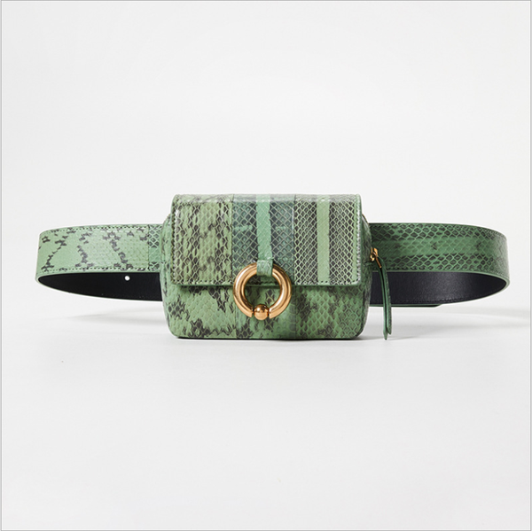 

waist bags 2021 summer korean women's bag super mobile phone python pattern single shoulder mini personality ladies