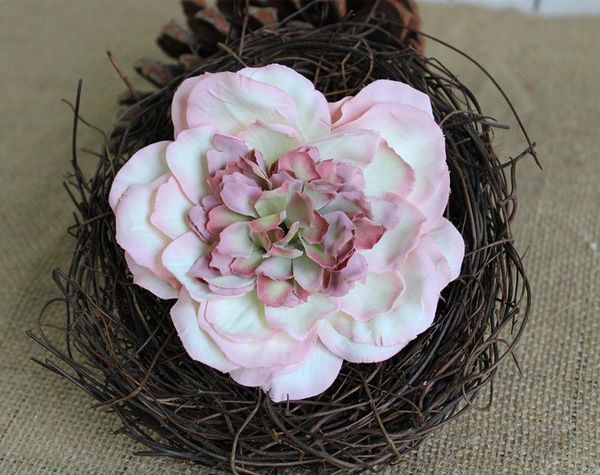 

30 шт. лот специальный глядя на открытые пионы шелковые искусственные цветочные головки для рождественских подарков diy украшения венок подд