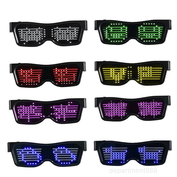 

magic bluetooth party app control luminous glasses customizable pattern designed diy edit multi-lingual quick flash led owf2122