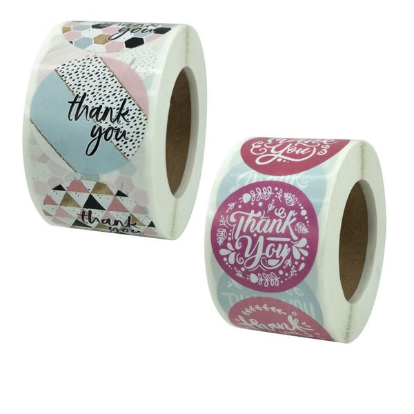 

500pcs 1.5inch thank you seal labels round sticker for christmas gift box wedding party decoration stationery