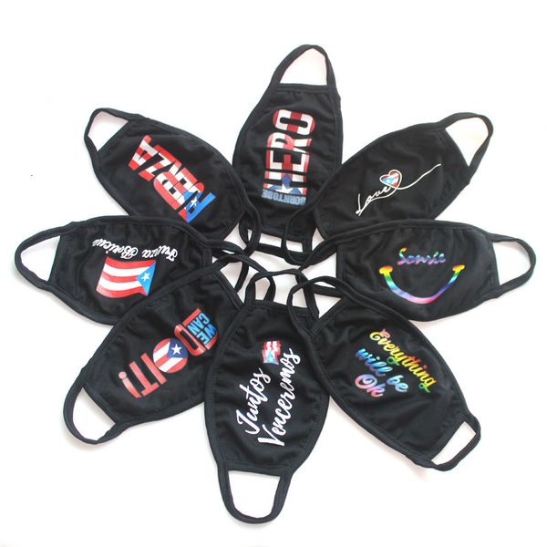 

adjustable 2020 anti dust mouth color printing cotton face mask for cycling camping travel