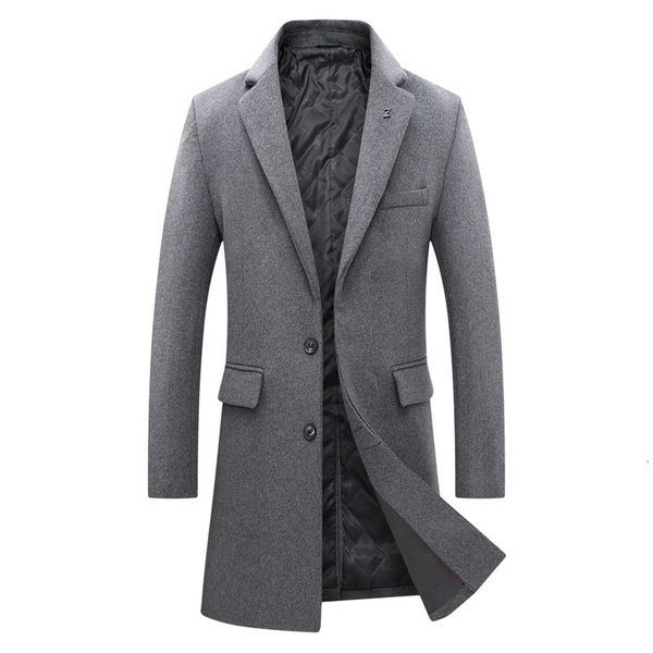 

2020 new autumn and winter wool fashion korean version thickened warm windbreaker lapel men's casual coat, Tan;black