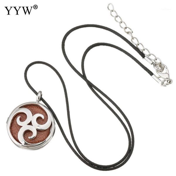 

trendy necklace choker for women men gothic with nylon cord chain flat round stone pendants fashion jewelry necklaces1, Silver