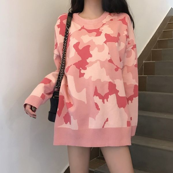 

2021 new autumn and winter casual simple all-match temperament around the neck mid-length female sweater jcve, White;black