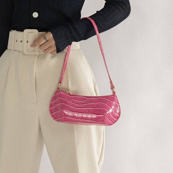 

woman 2020 new small crowd designer tide brand three-dimensional sense hand crocodile pattern single shoulder bag