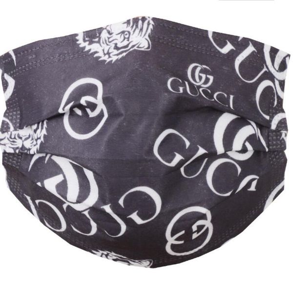 

fashion desinger antidust cotton multicolor protective mask men women disposable face mask man woman pbt melt-blown nonwoven, Black