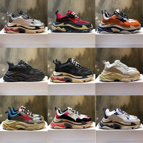 

triple s sneakers designers platform mens womens running shoes tennis flat paris 17fw triple white black pink vintage dad trainers outdoor