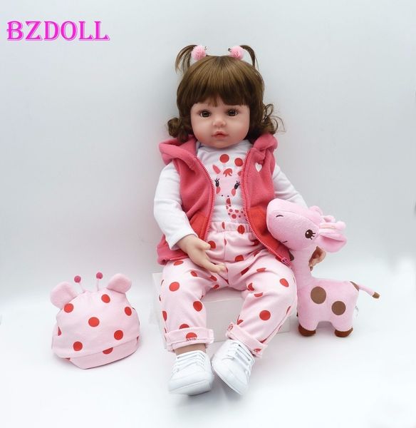 

48cm/60cm silicone reborn baby doll toys like alive bebe princess babies birthday gift fashion xmas present girls bonecas t200712