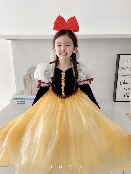 

do2126 autumn winter 20 girls' princs par drs, Red;yellow
