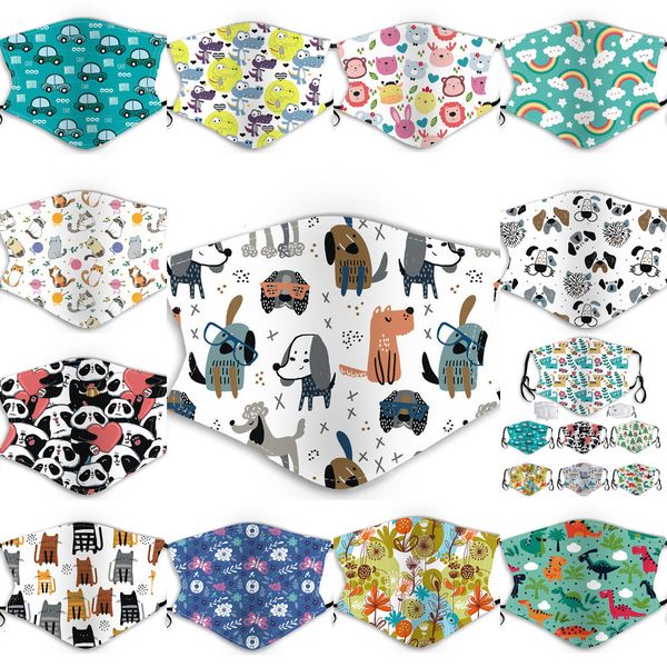 

dhl designer fashion kids face masks children's cartoon pm2.5 anti-fog haze dust-proof protection washable hanging ear mask 1 npuz9