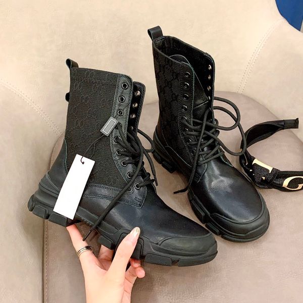 

autumn and winter style women's shoes design leather comfort brand lace-up classic luxury women's boots, Red;white