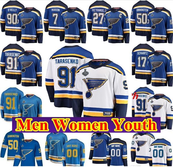 

2019 stanley cup final st louis blues hockey jerseys vladimir tarasenko jersey alex pietrangelo jake allen colton parayko binnington custom, Black;red