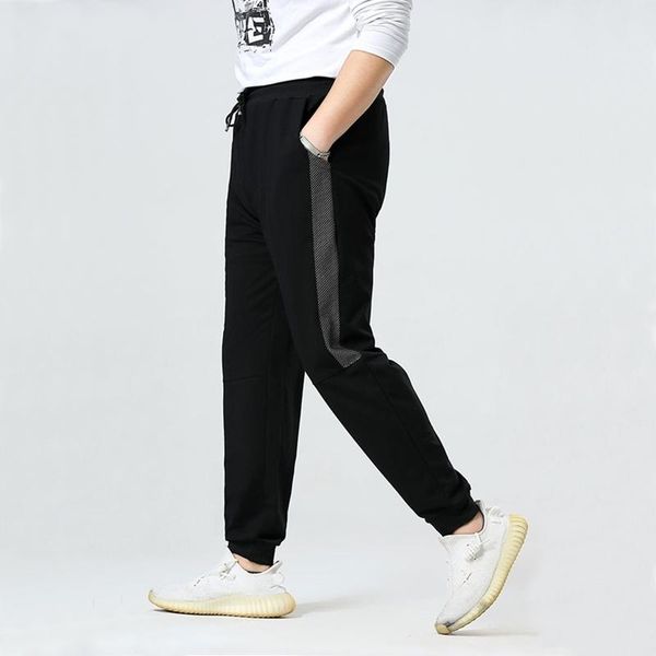 

men's pants sweatpants men elastic loose stretch track harem man plus big size 5xl 6xl 7xl joggers sports casual jogging male trousers, Black