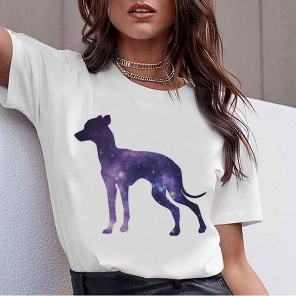 

прекрасные собаки женщины футболка топы harajuku мультфильм распечатать tee рубашки женские коротким рукавом о-шеи топы tee funny t-рубашки, White