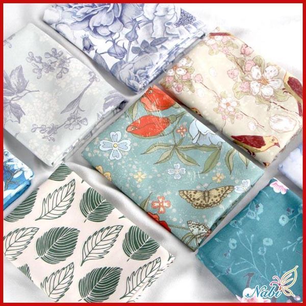 

nabi cotton fabric the cloth patchwork fabrics by the meter clothing patchwork accessories plant 50*150cm1, Black;white