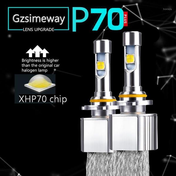 

car headlights 2pcs light h4 led bulbs h7 9005 3 lamp 9006 4 9012 h13 h11 headlight kit 110w 13200lm xhp70 6000k fog lamps1