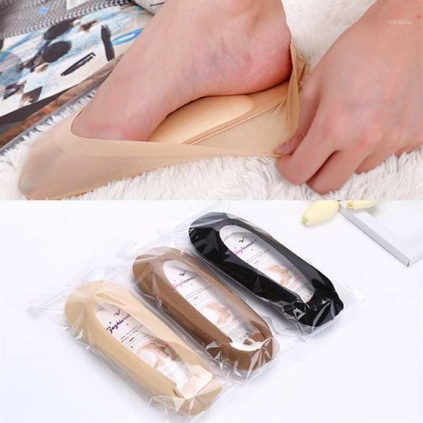 

socks & hosiery 3d air cushion ice silk invisible boat women black nylon no show cozy massage non slip slipper liner1, Black;white
