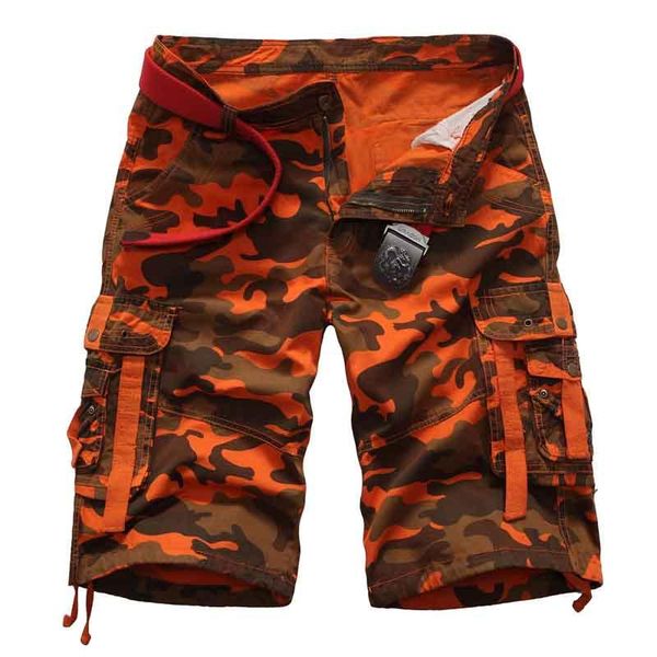 

mens cargo shorts cotton camouflage male jogger camo cargo shorts 2021 summer men casual loose workout, White;black
