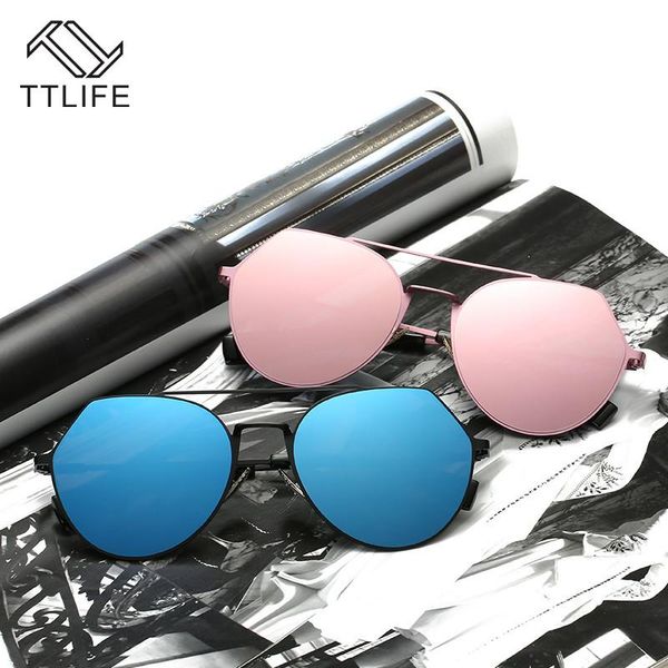 

sunglasseslife 2021 luxury mirror sunglasses women/men brand designer lady classic round sun glasses outdoor yjhh0251, White;black