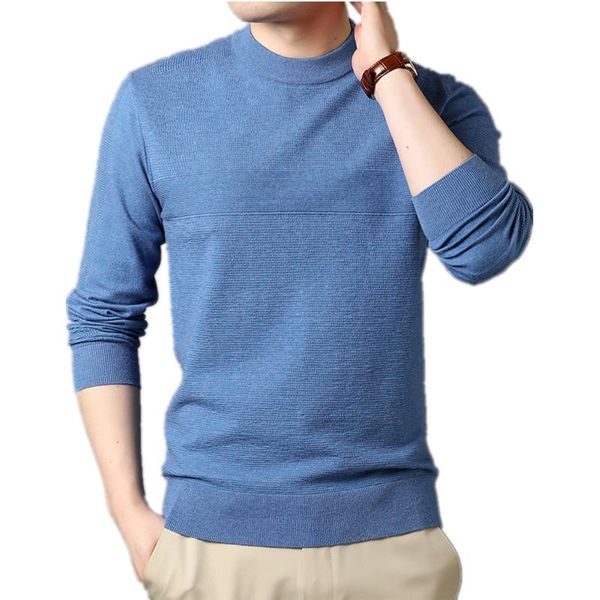 

autumn and winter new men solid color round neck sweater fashion casual pullover sweaters male brand clothes green blue red, White;black
