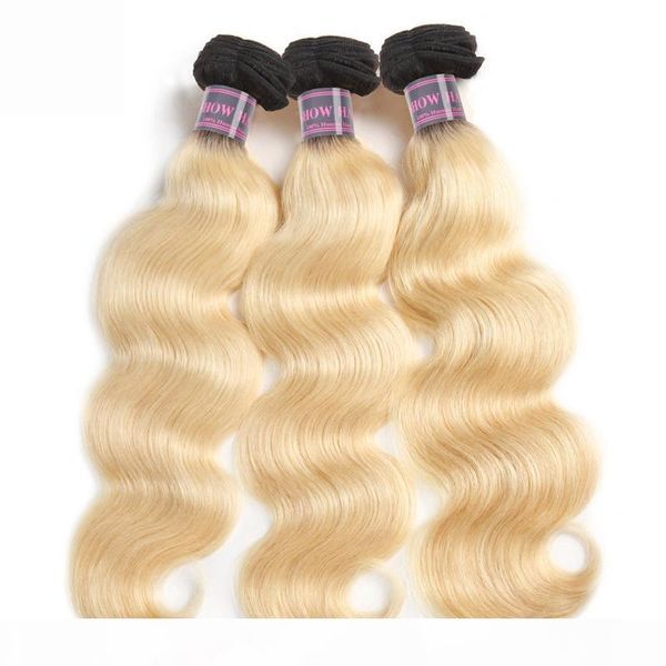 

10a t1b 613 body wave 3pcs brazilian peruvian malaysian indian remy human hair 16-30inch, Black