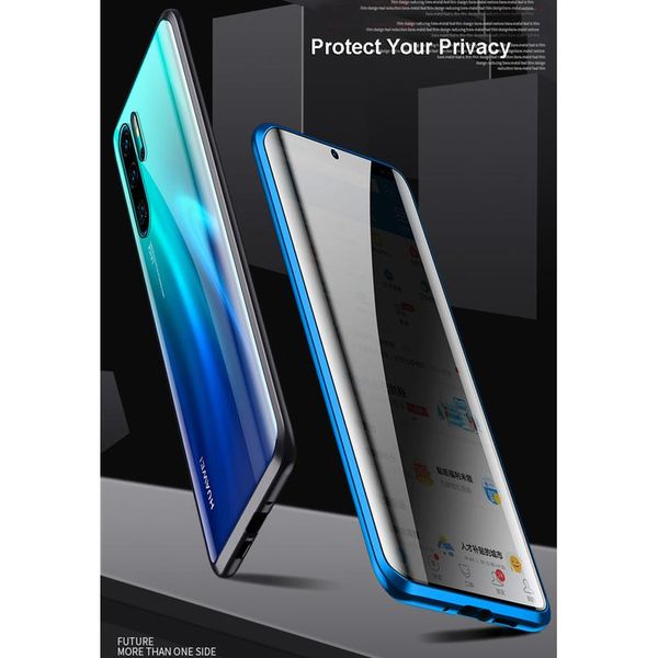 

privacy anti-peeping magnetic case for huawei p30 p40 pro double sided tempered glass case for huawei p40 lite e p sma jllimc